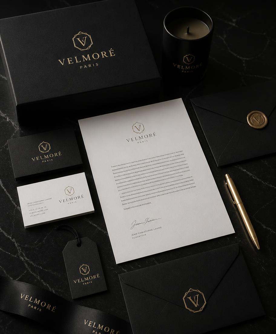 Mockup de identidade visual premium em materiais de papelaria